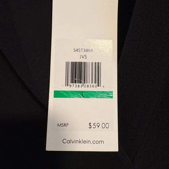 Calvin Klein Black Ruffle Sleeve Blouse - Picture 6 of 6